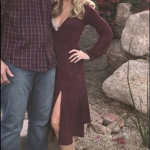 Lulu’s Burgundy midi dress